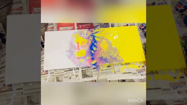 Beautiful yellow pour art . Triptych series.Triptych dutch pour art part 3 смотреть онлайн