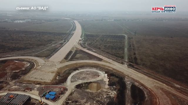 На второй развязке пятого этапа трассы «Тавриды» уложены все балки путепровода смотреть онлайн