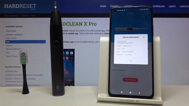 How to Check Device Information on Oclean X Pro Sonic Toothbrush. смотреть онлайн
