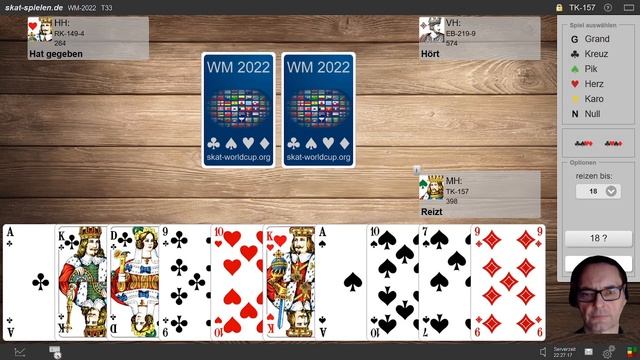 Skat WM 22 DOSKV Vorrunde Serie5 #5 смотреть онлайн
