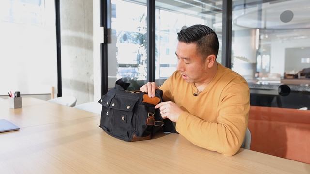 Kattee Canvas Cow Leather DSLR Messenger смотреть онлайн
