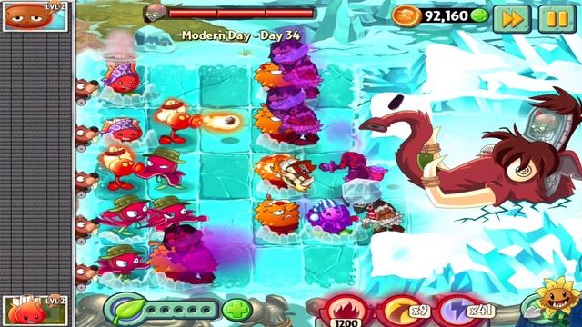 ELECTRIC CURRANT vs BALLOON ZOMBIE - Plants vs Zombies: It's About Time - ZOMBOSS Modern Day 32-35 смотреть онлайн