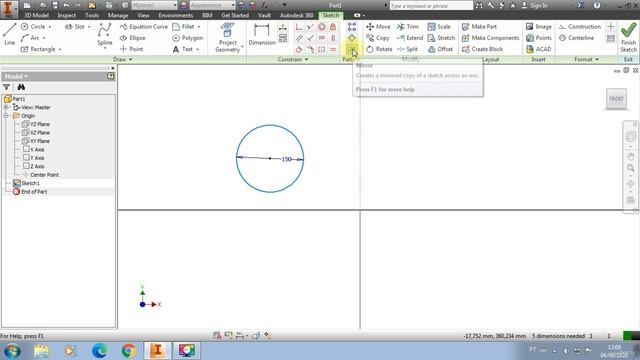 11 - Construction Line and Mirror Command смотреть онлайн