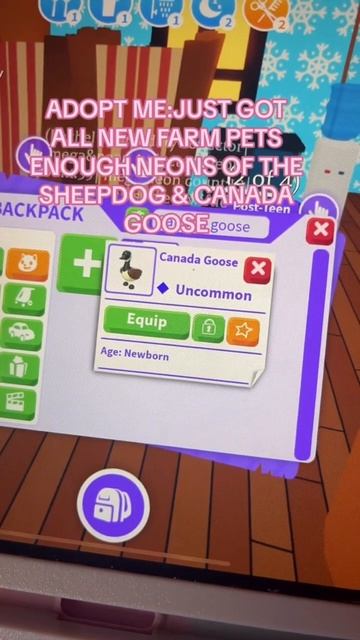ADOPT ME:JUST GOT ALL NEW FARM PETS ENOUGH NEONS OF THE SHEEPDOG & CANADA GOOSE смотреть онлайн