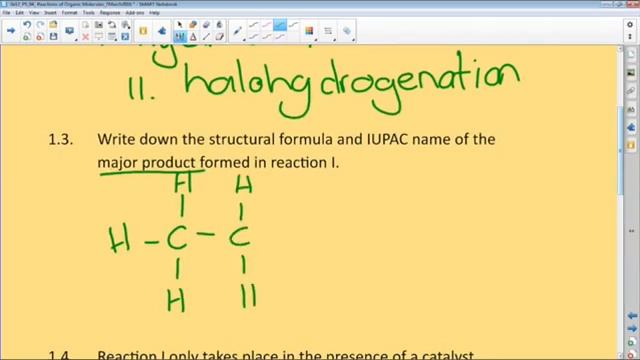 1163 Gr12 PS Reactions Of Organic Molecules