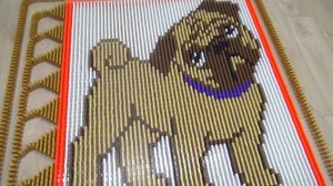 CUTE PUG DOG in Dominoes / Domino Art #55
