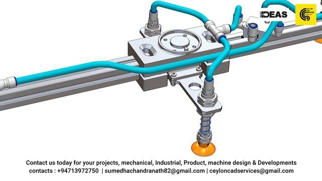 Pneumatic Vacuum Gripper | Solidworks CAD & Animation | смотреть онлайн