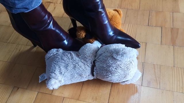 Heels Crush Teddy | Heels Trample Teddy | Crushing With Ankle Boots