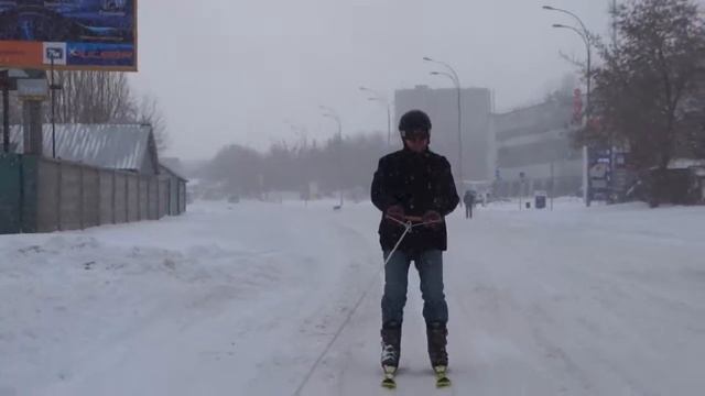 На лыжах по Киеву смотреть онлайн