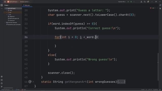 Lets code a HANGMAN GAME with Java _61 смотреть онлайн