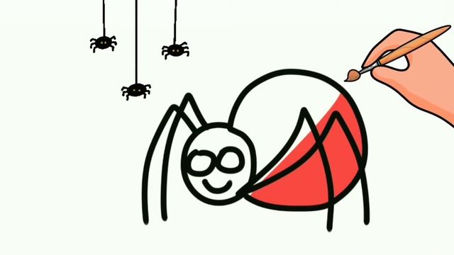 drawing spider for kids / Bolalar uchun o'rgimchak chizish / рисование паука для детей смотреть онлайн