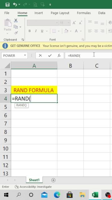 Use Rand formula in Ms Excel @sicomputerzone смотреть онлайн