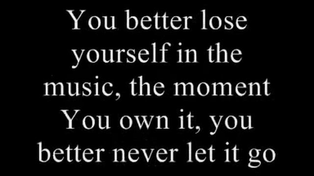 Eminem - Loose Yourself Lyrics