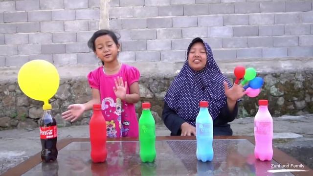 Learn Color With FINGER FAMILY BALLOON SONG, Coca Cola Mentos DADDY FINGER смотреть онлайн