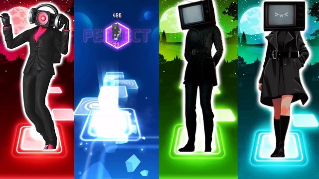 Tiles Hop EDM rush, Speaker Woman vs Skibidi Toilet vs TV Woman vs TV Woman смотреть онлайн