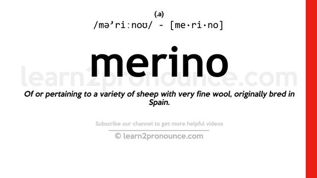 Pronunciation of Merino | Definition of Merino смотреть онлайн