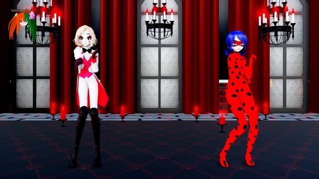 MMD Miraculous X Hazbin Hotel Pump It Up смотреть онлайн