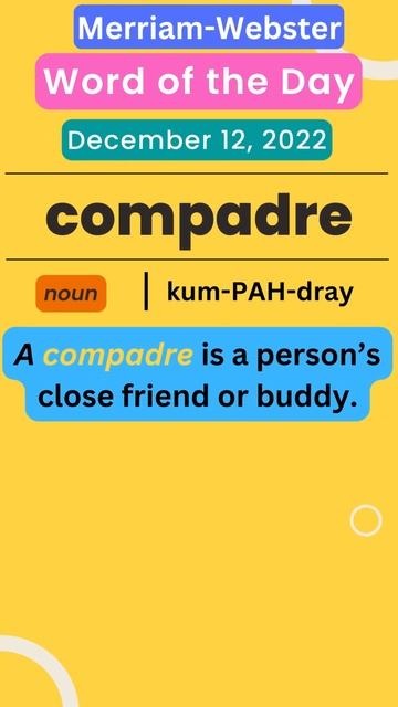 Word of the day COMPADRE #learnenglish #englishvocabulary #shorts #englishwords смотреть онлайн