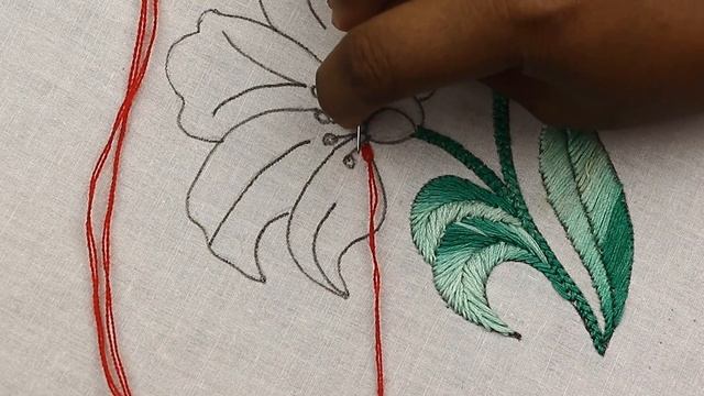easy hand embroidery tutorial with cross stitch, checkered stitch and bullion knot stitch @SMBordad смотреть онлайн