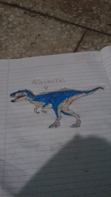 Drawing the Allosaurus fragilis dinosaur from jurassic world battle at big rock. смотреть онлайн