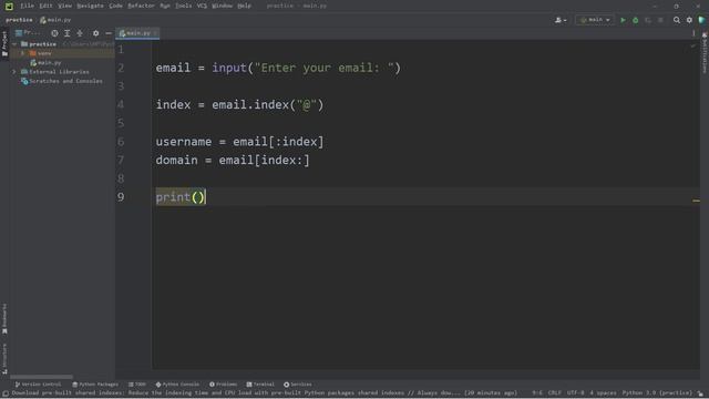 Python email slicer exercise 📧 смотреть онлайн