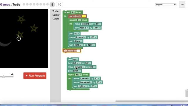 Blockly Games Turtle Solution 1-10 смотреть онлайн