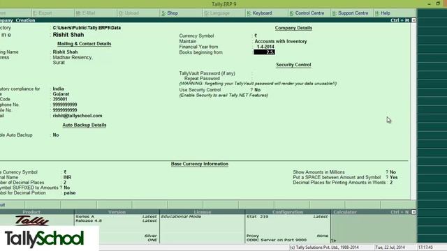How to create a company in Tally смотреть онлайн