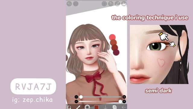 「 TUTORIAL 」Eyes Makeup ZEPETO tutorial | with ibis paint x 💕 смотреть онлайн