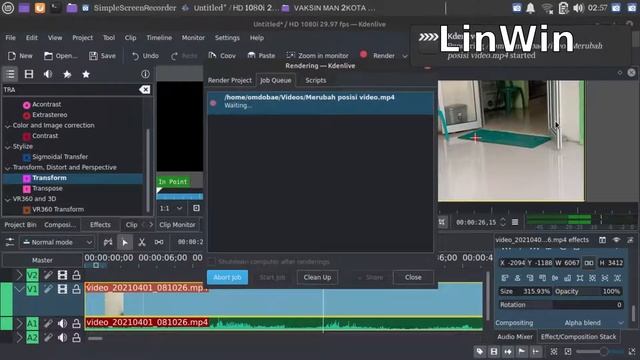 KdenLive | Merubah Posisi Video dari Portrait ke Landscape смотреть онлайн