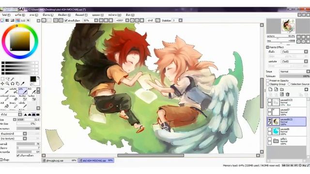 SAi [speed painting] Mascot .Mochai & Ash смотреть онлайн