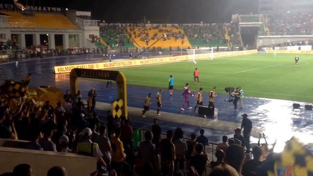 Кайрат - Маккаби 14.07.2016 Выход команд с перерыва