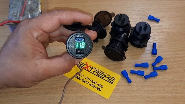 Автомобильное внутреннее ЮСБ гнездо с вольтметром и тумблером включения. Видео обзор 4extreme.com.u смотреть онлайн