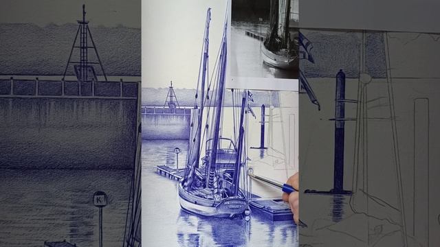 Процесс рисунка шариковой ручкой. #granville смотреть онлайн