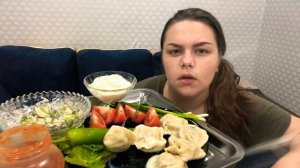 Мукбанг! Домашние пельмени 🥟 быстро обо всем | Mukbang dumplings