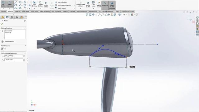 Advanced Surface Modeling - Hair Dryer - SolidWorks Tutorial смотреть онлайн
