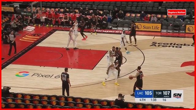 Pascal Siakam Monster Throw Down | RAPTORS Vs CLIPPERS | Dec 31, 2021 | 21-22 Season