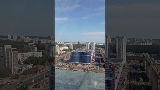 Вид на Минск со смотровой площадки Национальной библиотеки смотреть онлайн