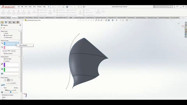 Kings helmet Design Tutorials in Solidworks Part-1 смотреть онлайн