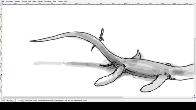 Paleo Speedsketching Test 19# Dinocephalosaurus смотреть онлайн