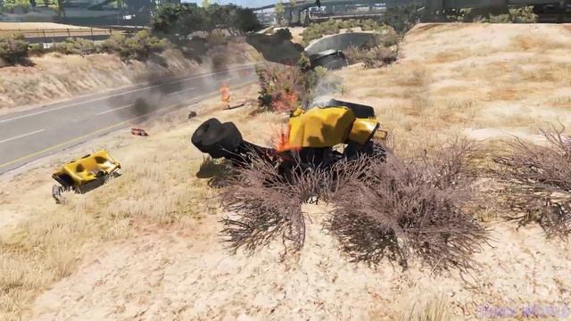 Jumping Giant Worm On Open Bridge - Beamng Drive TrainWorld
