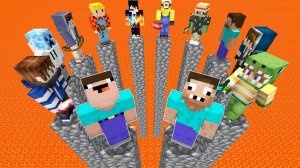 НУБ И ПРО ИГРАЮТ В СТОЛБЫ В МАЙНКРАФТ