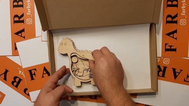 Farbyk Багатошарова 3D розмальовка з дерева Динозавр серія Казки смотреть онлайн