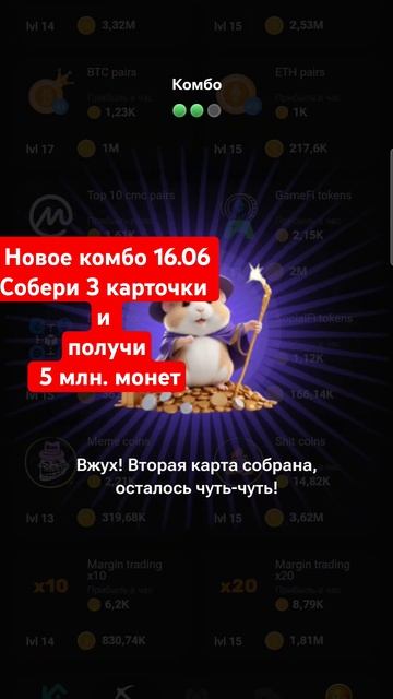 Hamster Kombat новое комбо 16.06 #hamsterkombat #хомяк #дуров #крипта #криптовалюта #тапалка #топ смотреть онлайн