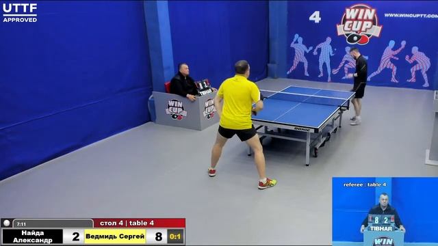 18:00 Найда Александр 0-3 Ведмидь Сергей стол 4 Юг-3 31.03.21 смотреть онлайн
