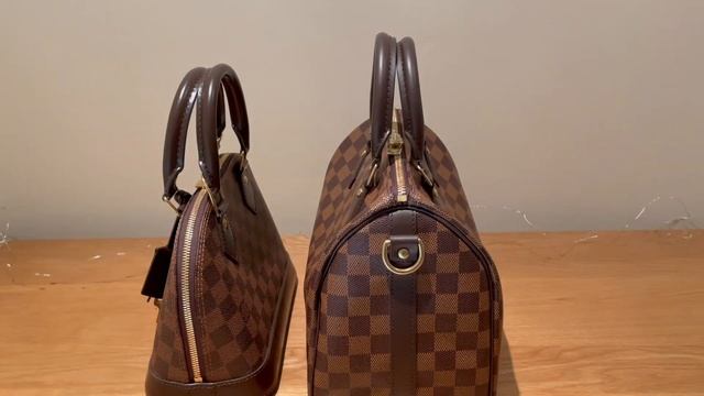 Louis Vuitton Alma BB Vs Speedy B 25 Damier Ebene Comparison