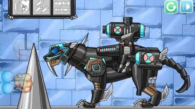 Dino Robot Smilodon Black, Disney Movie Cartoon Game for Kids. смотреть онлайн