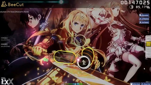 刀劍神域Resolution (TV Size) osu смотреть онлайн