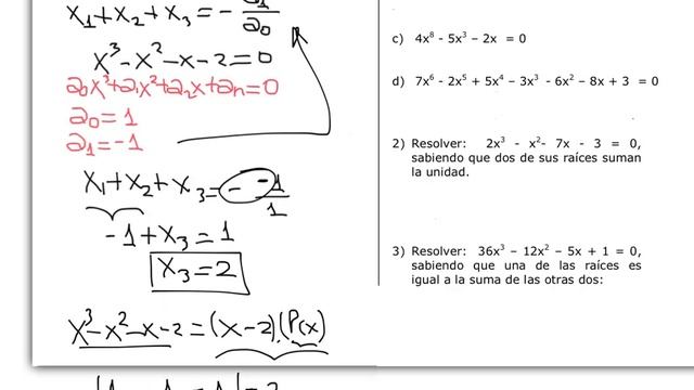 Teoría de Ecuaciones Teorema de Cardano-Viete смотреть онлайн
