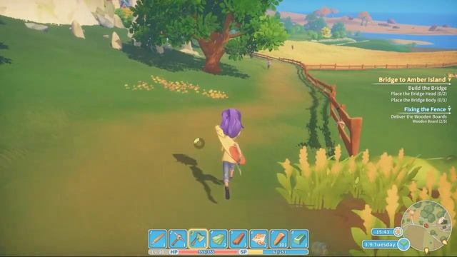 My Time at Portia Ep 8 Gathering and crafting the Bridge смотреть онлайн