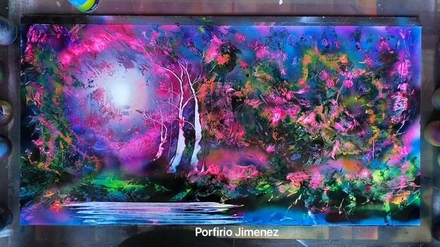 Spring waterfall spray painting смотреть онлайн